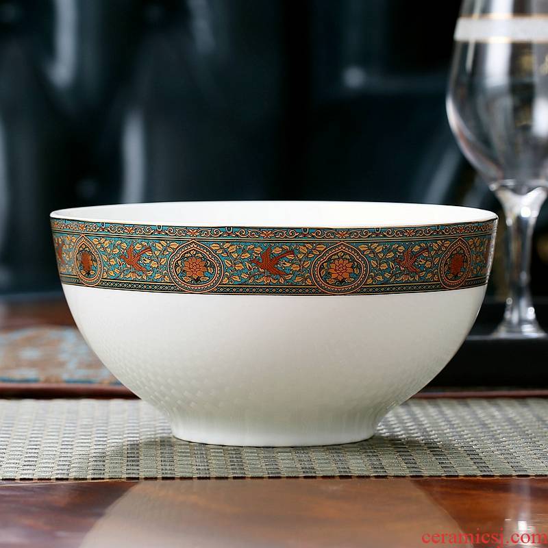 Creative tableware bowls bowl big ipads soup bowl eight inches rainbow such use European ceramic bowl of soup basin microwave dinner