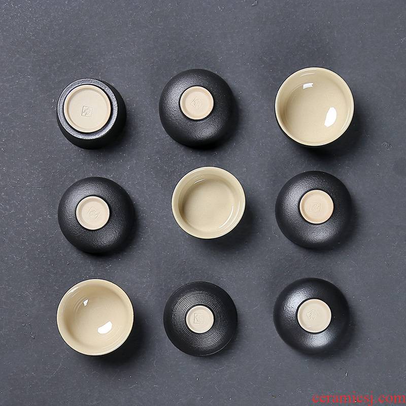Poly real (sheng coarse pottery sample tea cup ceramic Japanese kung fu tea tea cups cup insulation cup master cup home