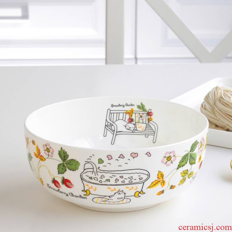 Strawberry garden creative ipads porcelain bowl bowl mercifully rainbow such use household stew ceramic tableware bowls