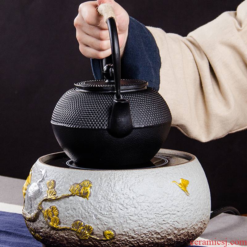 Friend is ceramic glass iron pot of tea kettle the boiled tea, the electric TaoLu suit black tea pu - erh tea, white tea warm tea