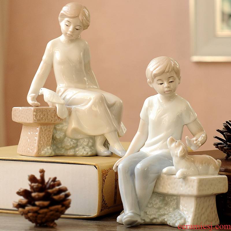 Creative ceramic decoration small ornament adornment mini sitting room is small adorn article study boys and girls birthday gift