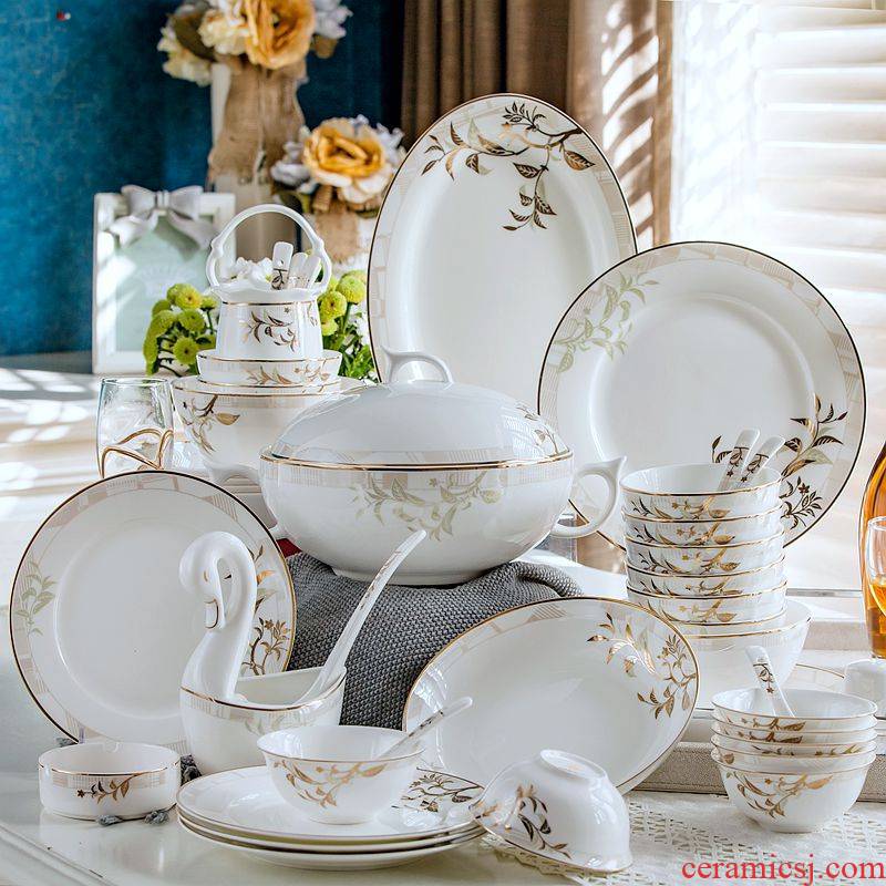 Cutlery set dishes household portfolio western - style luxuriant ipads China continental bowl chopsticks dishes dishes ceramics