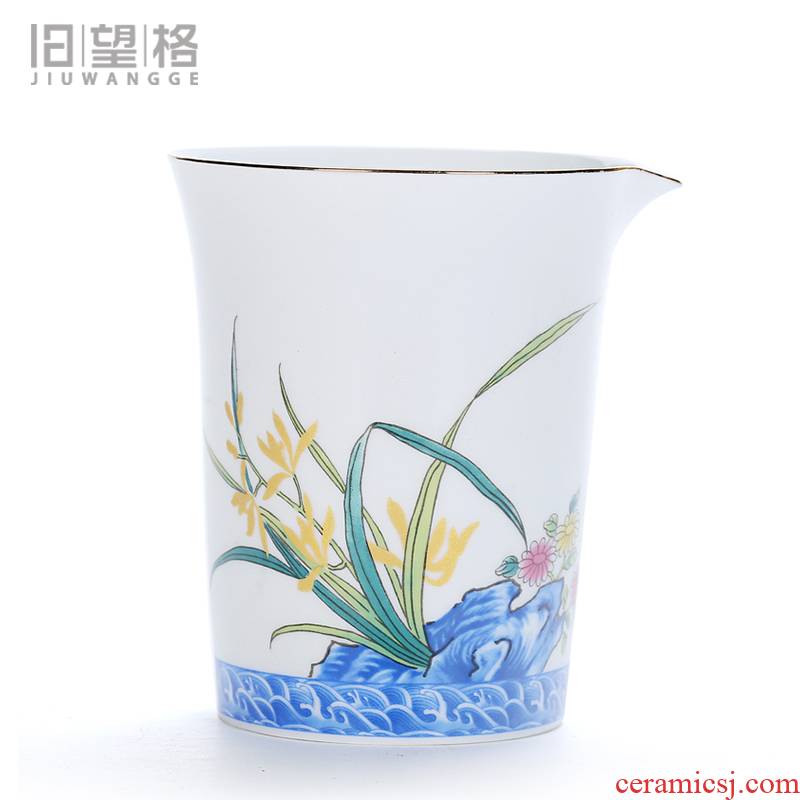 Old &, ceramic fair keller LAN have sweet white porcelain cup and contracted and pure and fresh large tea sea kung fu tea cups