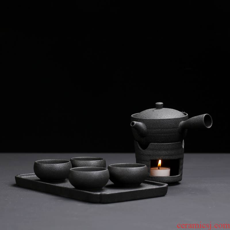 Ceramic boiled tea ware suit Japanese tea stove temperature set of tea based to heat insulation base tea stove gift tea set