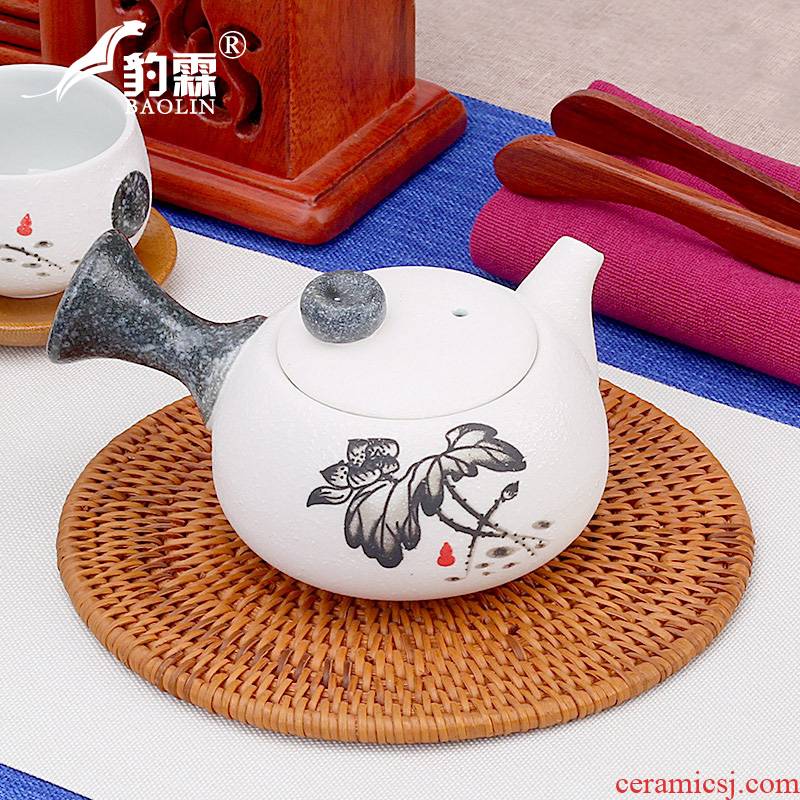 Leopard lam, side the ceramic teapot suit household tea are it the jug filter tubas catch a pot of black tea