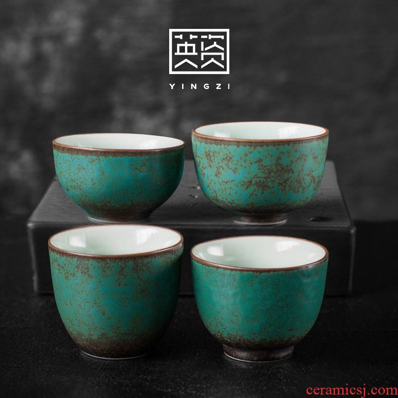 Falling rock sample tea cup tea taking master cup kunfu tea cup tea cups ceramics cup small hat to a cup of tea light