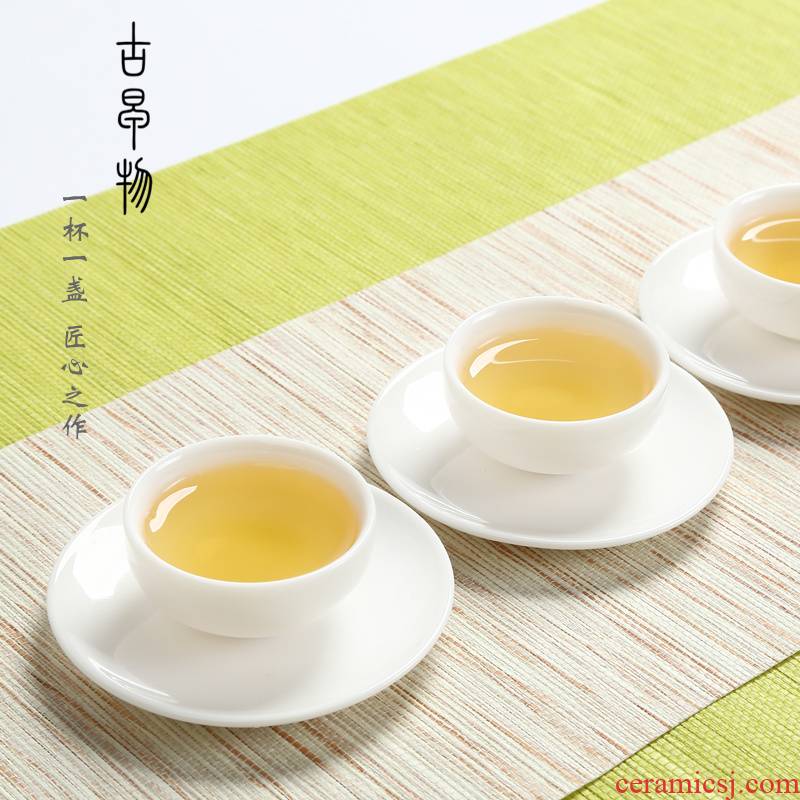 Dehua white porcelain sample tea cup checking ceramic Gao Yubai personal single CPU kung fu tea pu - erh tea master small bowl