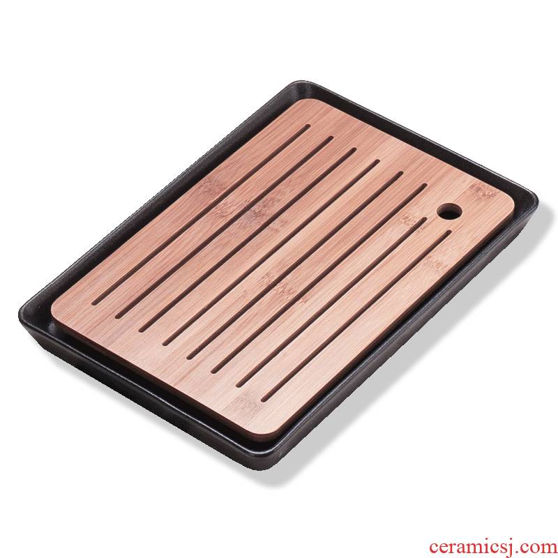 Large ceramic small kung fu tea tray tray was long bamboo saving water rectangle Japanese contracted dry tea tea sets