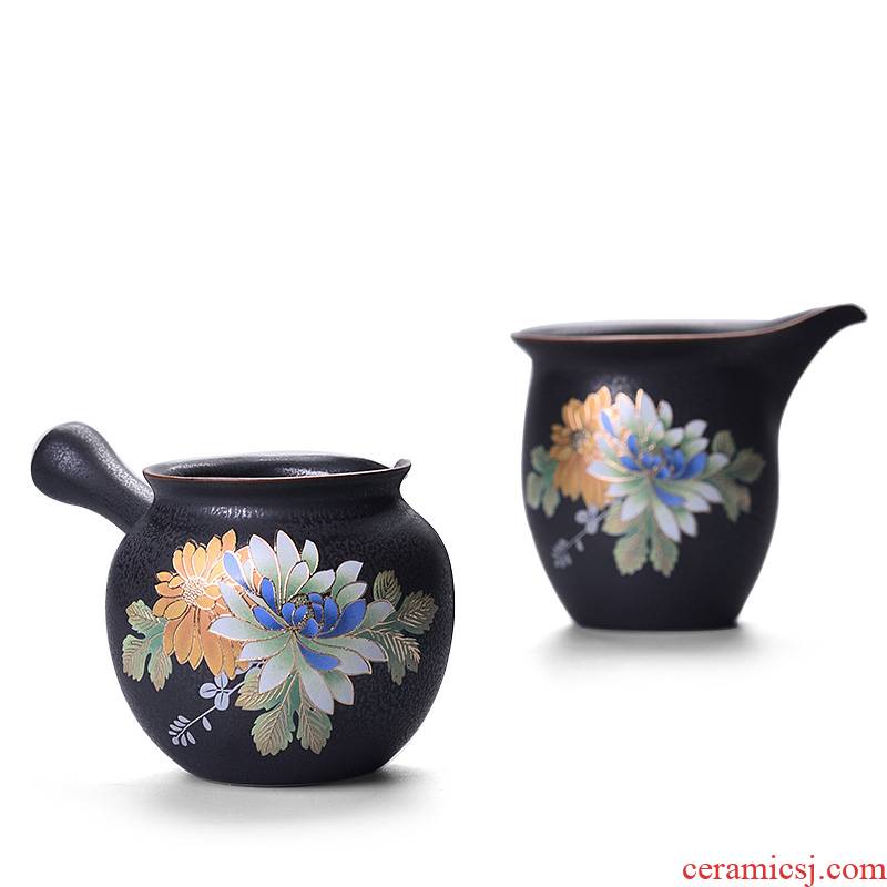 Chiang kai - shek ceramic up on fair flower tea cup side sea kung fu tea cup tea ware and household