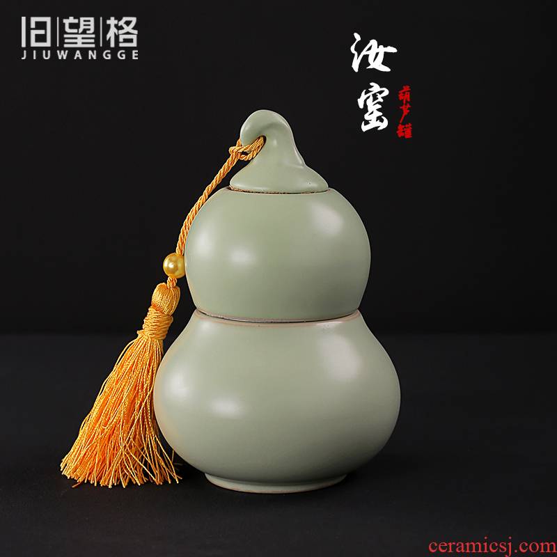 Old &, open the slice your up ceramic tea caddy fixings seal pot store kung fu tea accessories can of tea barrel
