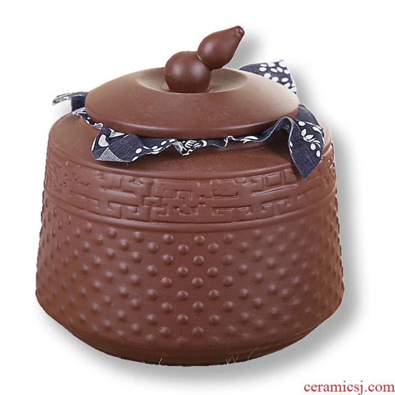 Pu 'er wake receives manual large black tea box sealed tank yixing purple sand tea pot