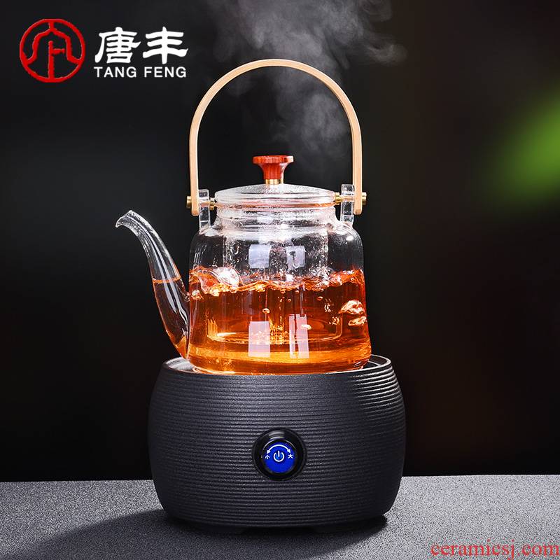 Tang Feng glass electric cooking pot black tea pu 'er tea steamer to cook tea, electric TaoLu household girder filtering teapot