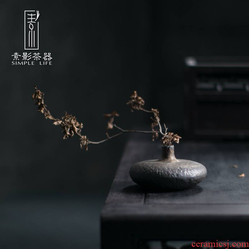 Plain film of Chinese style restoring ancient ways flower implement ceramic crafts tea pet gold furnishing articles sitting room home decoration vase