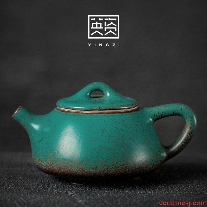 Pocked with ceramic teapot kung fu tea teapot contracted household small tea pot of tea in the teapot clay