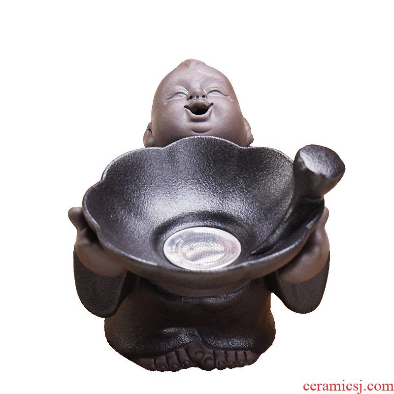 Japanese black glaze ceramic tea set) of kung fu tea tea tea strainer furnishing articles pet filtration rack
