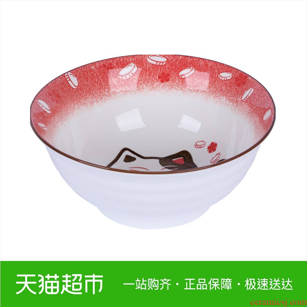 Arst/ya cheng DE plutus cat under the glaze made pottery bowls 8.25 inch household big bowl of the big rainbow such use tableware