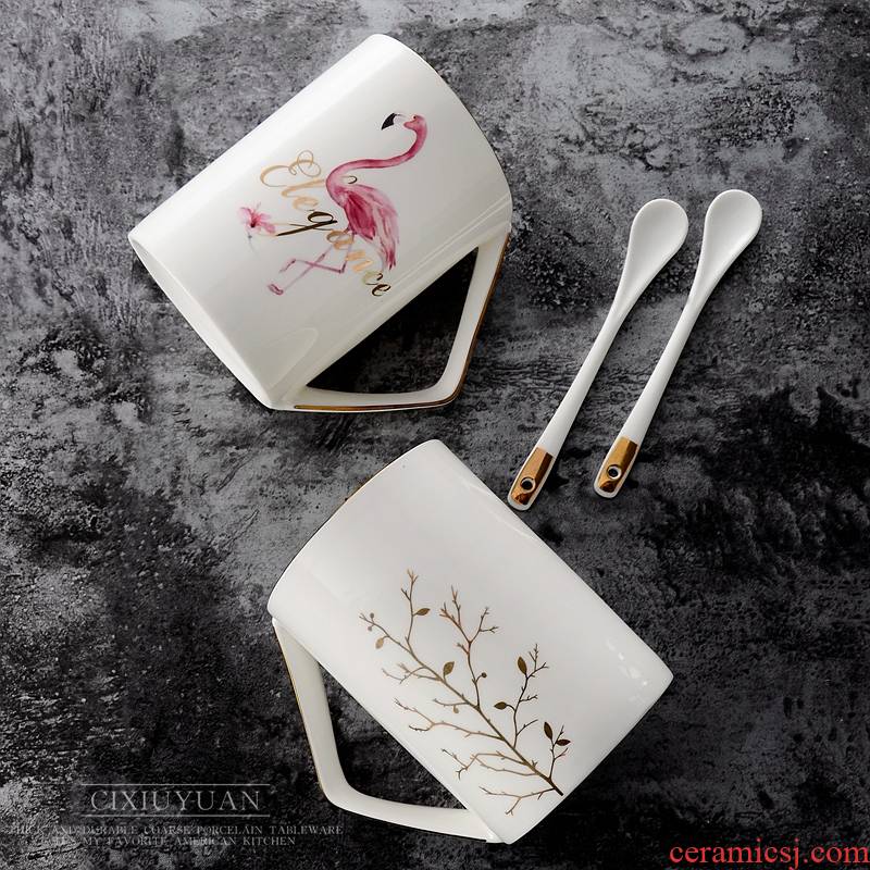 Creative Scandinavian mark cup ceramic cup contracted up phnom penh ipads porcelain cup milk cup office cup coffee cup