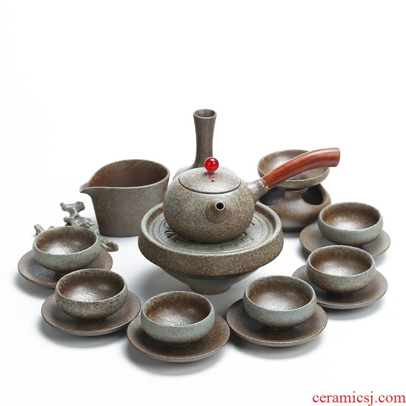 Friends is a complete set of ceramic kung fu tea set coarse pottery teapot tea XiCha mat just a cup of tea sea gift boxes