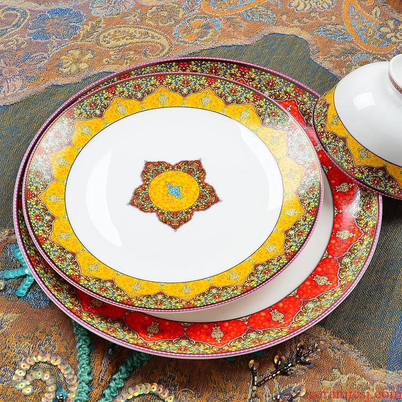 Tangshan creative ipads porcelain steak ou dish dish dish disc flat ceramic plate snack plates western - style tableware