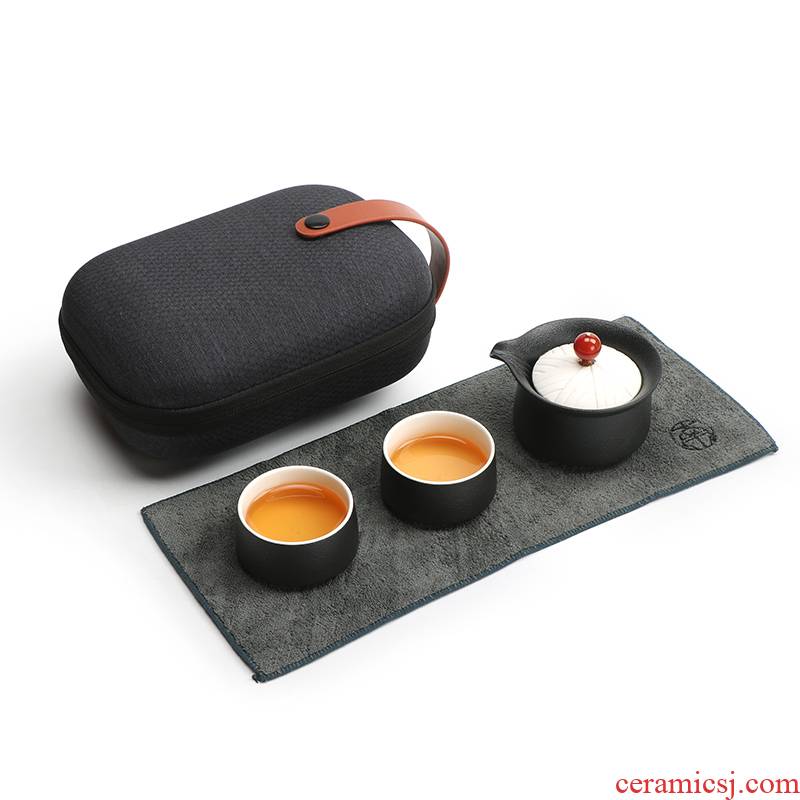 [proprietary] Mr Nan shan ceramic meditation crack cup a pot of two cups of Japanese travel tea set