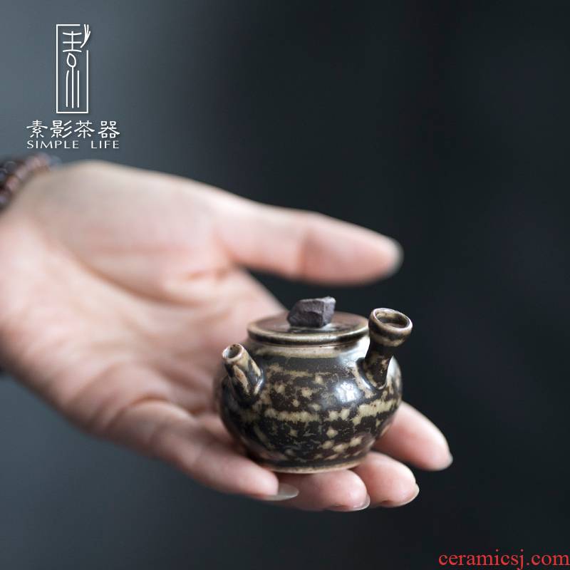 Element shadow variable mini side put the pot of thick ceramic tea furnishing articles furnishing articles pocket fingertips pot of tea table decoration by hand