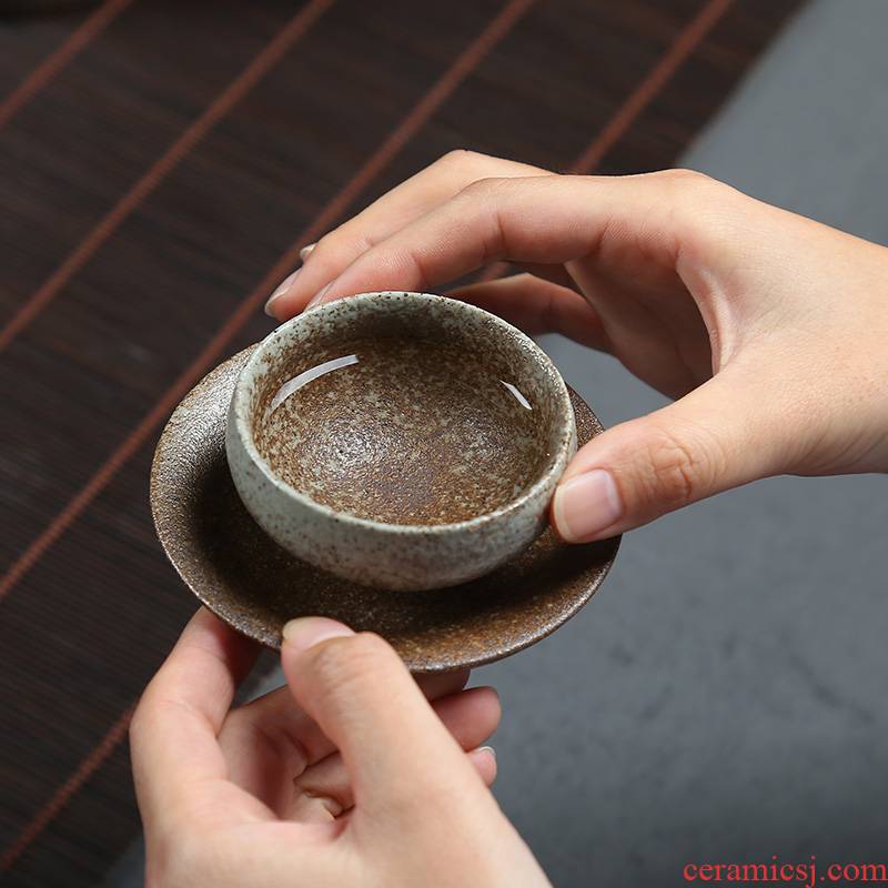 Double anti hot thick ceramic sample tea cup ceramic Japanese kung fu tea tea cups cup insulation cup master CPU