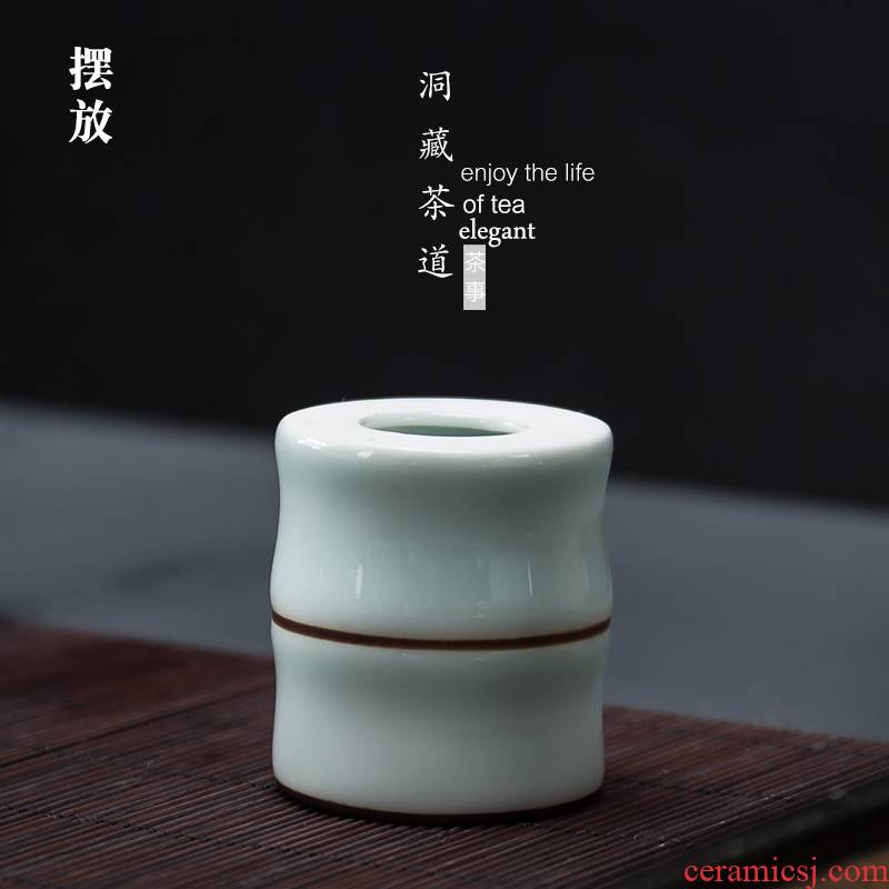 Fat white hole hidden floor hand - made up phnom penh lid value the Tory shadow green ceramic cover frame cover kung fu tea accessories