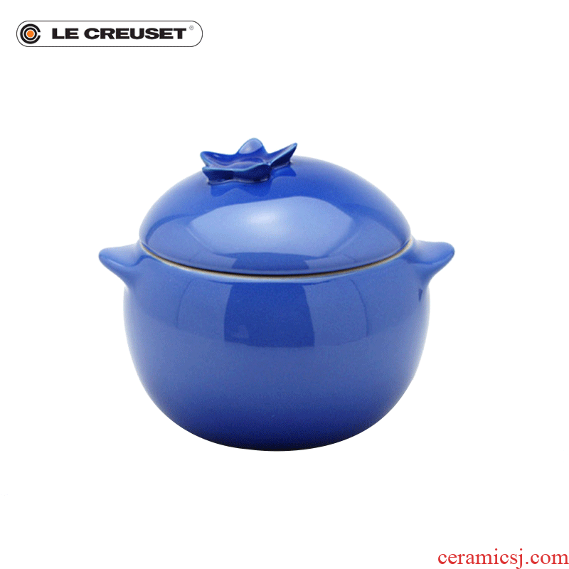 France 's LE CREUSET cool color stoneware blueberries "baked desserts stew stew roast jar, lovely mommy