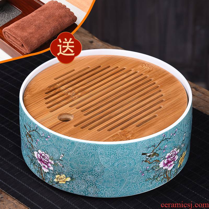 HaoFeng household contracted kung fu tea set, grilled water dry mercifully large tea tray was set Japanese bamboo saucer dish