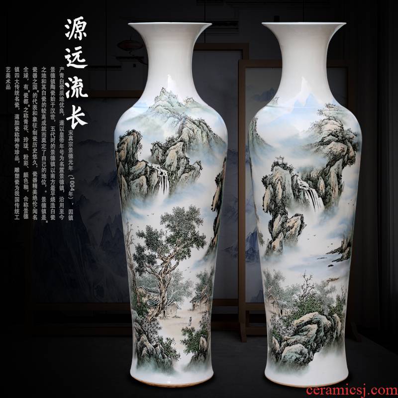 Jingdezhen ceramic famille rose porcelain has a long history in the hand - made be born big vase sitting room that occupy the home furnishing articles opening gifts