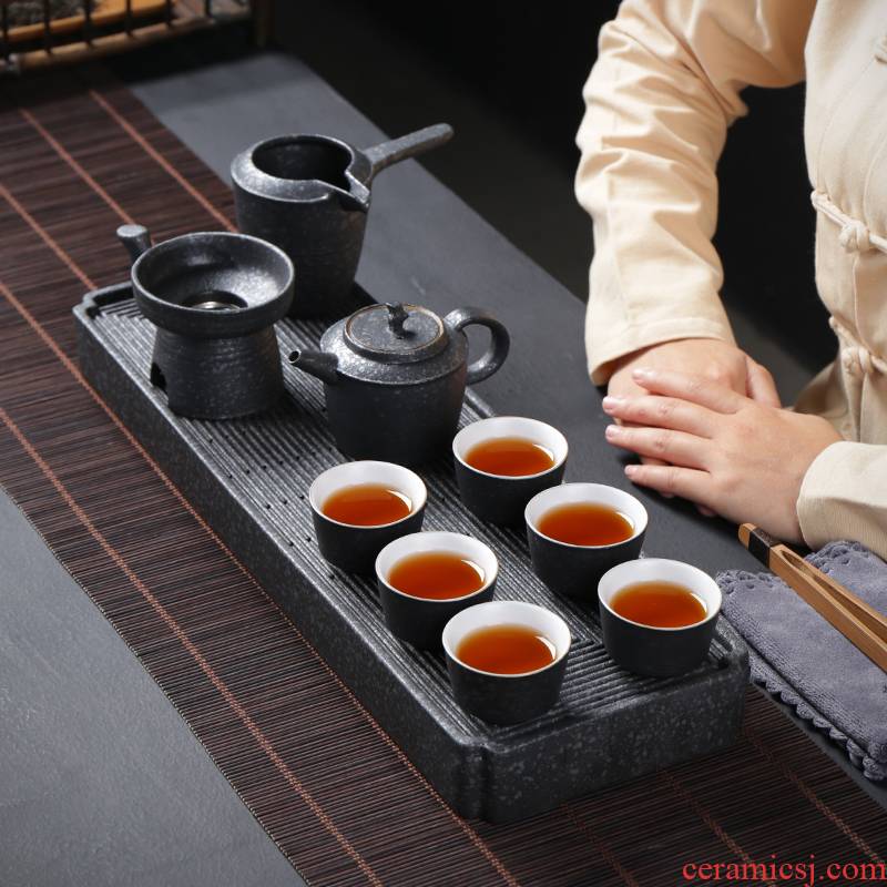 Poly real (sheng travel tea set suit portable household contracted Chinese kung fu tea tea gift box sitting room sets tea tray