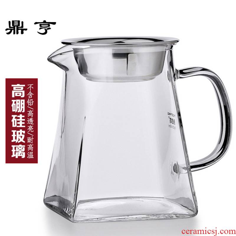 Ding heng tea machine belt thickening glass fair keller heat points) kung fu tea sets accessories large tea tea