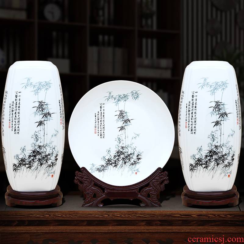 Insert jingdezhen ceramics vase furnishing articles Chinese by patterns sitting room home rich ancient frame TV ark, adornment