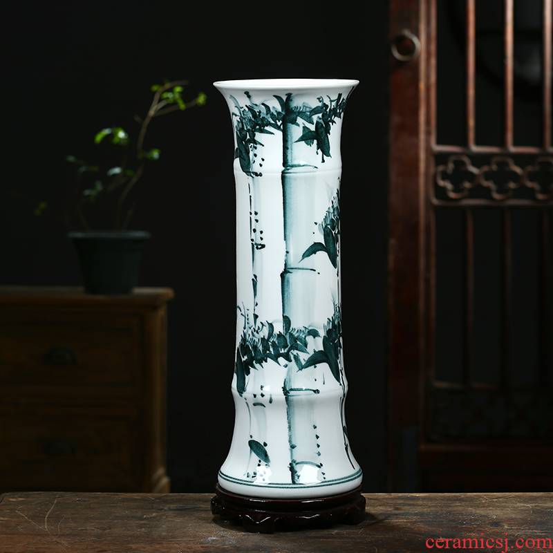 Jingdezhen ceramics vase sitting room adornment of Chinese style household furnishing articles hydroponic lucky bamboo dried flower flower vase