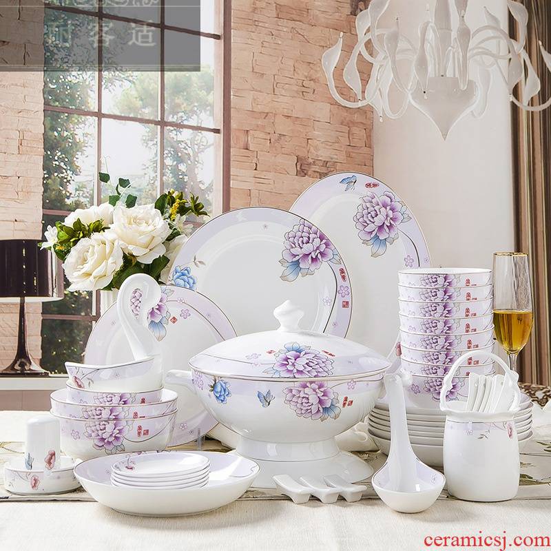 Guest comfortable resistant ceramic tableware dishes home creative gift set custom contracted bowls of plates of ipads porcelain industry