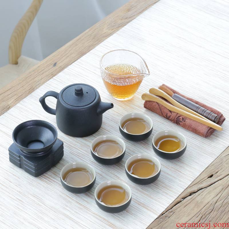Glass ceramic tea set suit household Glass 6 kung fu tea with modern Chinese style of a complete set of tea to make tea