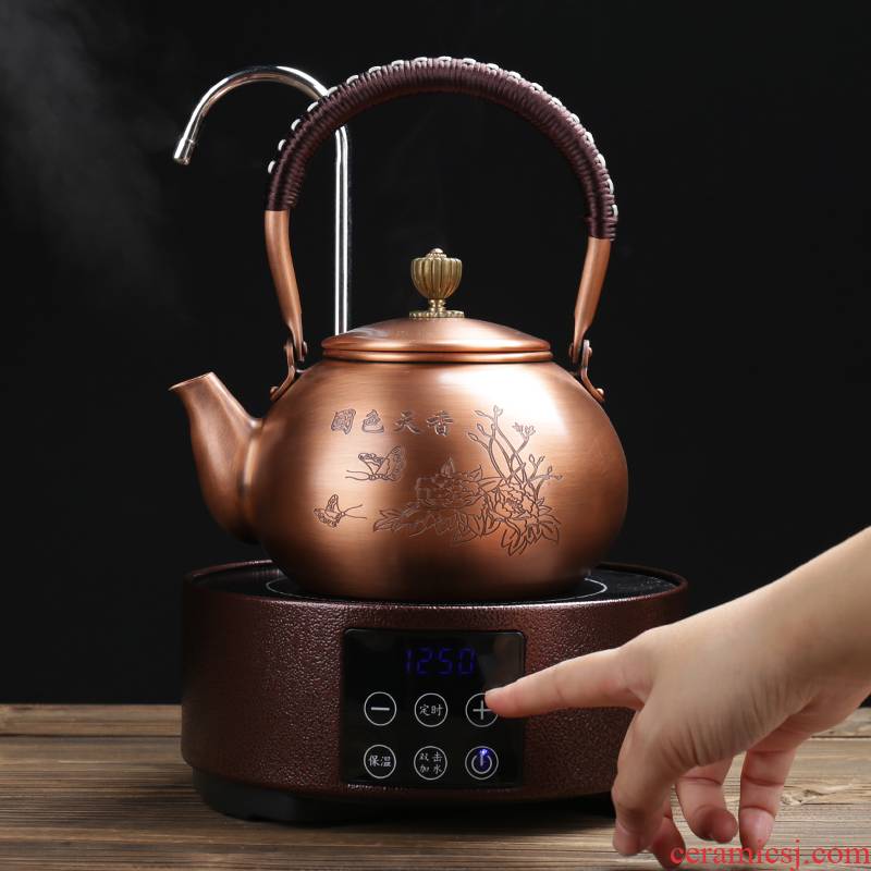 What kettle manual copper teapot copper kettles old vintage cast copper boiling tea machine electricity TaoLu teapot tea stove
