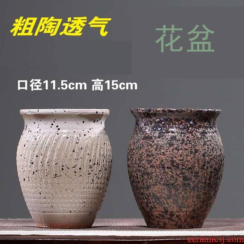 Ceramic of large diameter circular white flower pot in zen basin Ceramic decorative is suing spell porcelain pot on the ellipse