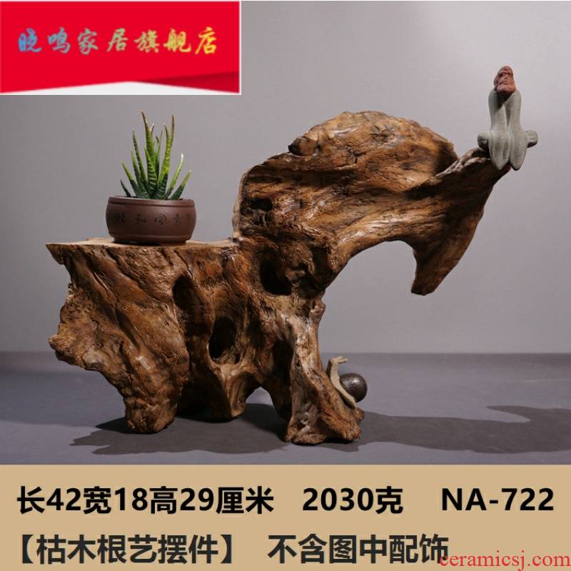 Weathering dead tree root carving exhibition base TV ark, soft adornment miniascape of zen furnishing articles calamus tea table