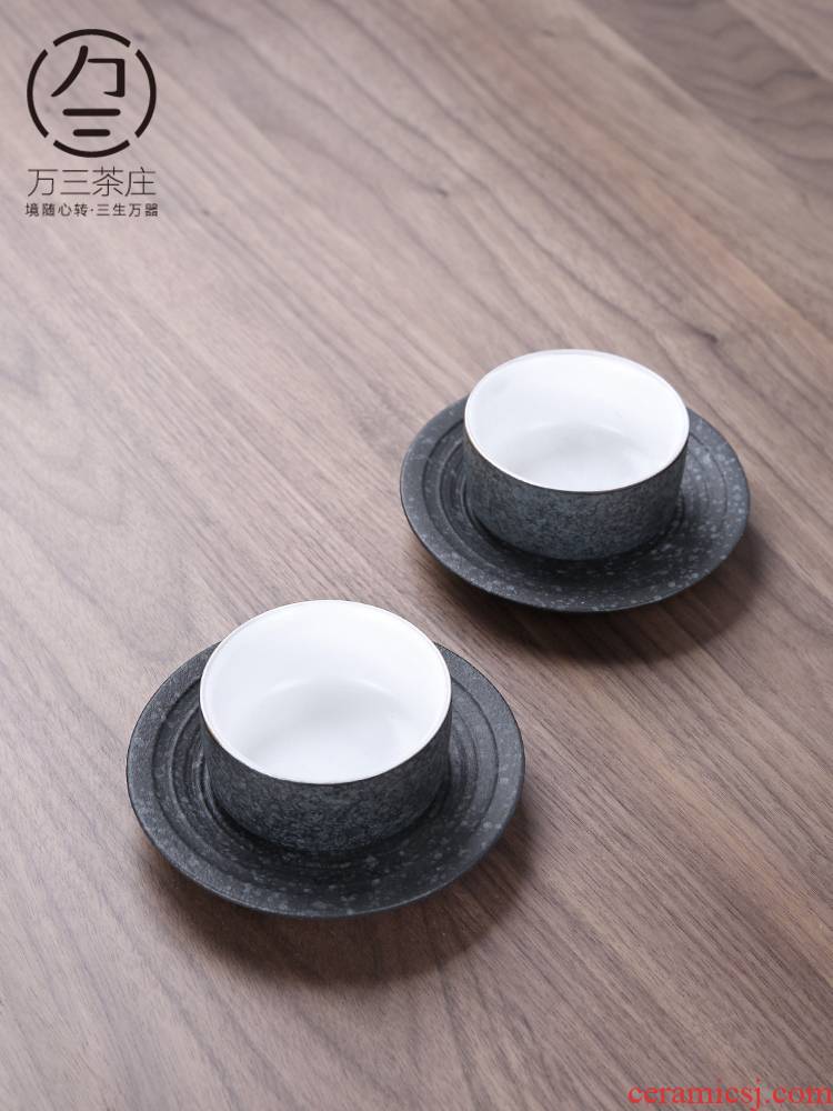 Three thousand creative ceramic cup mat cup tea village die heat insulation pads thick clay POTS as household kung fu tea accessories ironing