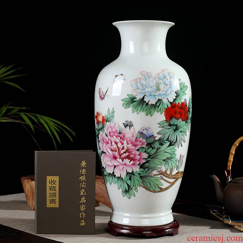 0975 jingdezhen manual furnishing articles hand - made ceramic vase flower arrangement sitting room desk mesa porcelain decorative arts and crafts