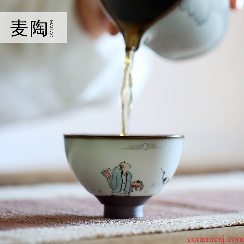 MaiTao jingdezhen tea hand - made hat to cup your up coarse pottery master cup small ceramic cups sample tea cup tea cups