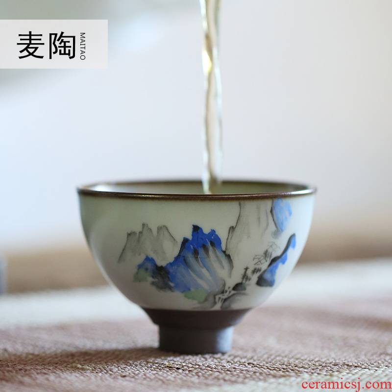 MaiTao jingdezhen tea hand - made hat to cup your up coarse pottery master cup sample tea cup small ceramic cups