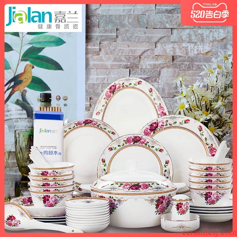 Garland 56 first European ipads porcelain tableware suit household chopsticks combination dishes dishes tangshan ceramics