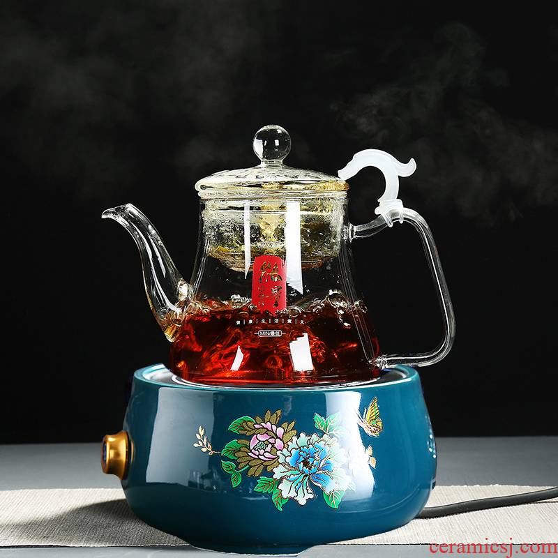 Glass teapot of filter steam boiling tea scented tea pu 'er tea machine electricity TaoLu tea set