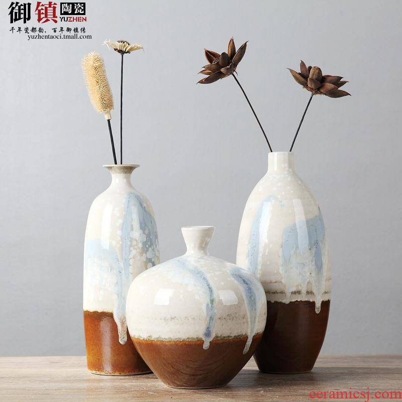 Classical household act the role ofing is tasted furnishing articles three - piece ceramic vase living room TV cabinet example room decoration creative arts and crafts