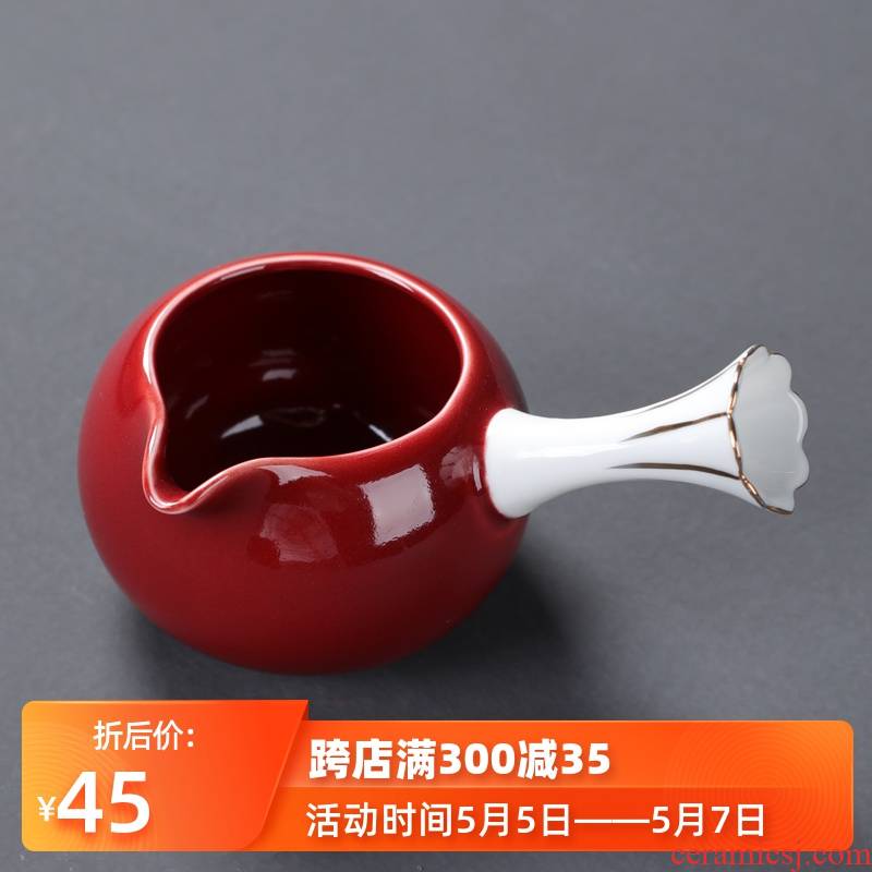 Large fair keller of tea sea points kung fu tea tea device accessories and glass ceramic filter sets red with the side of the tea