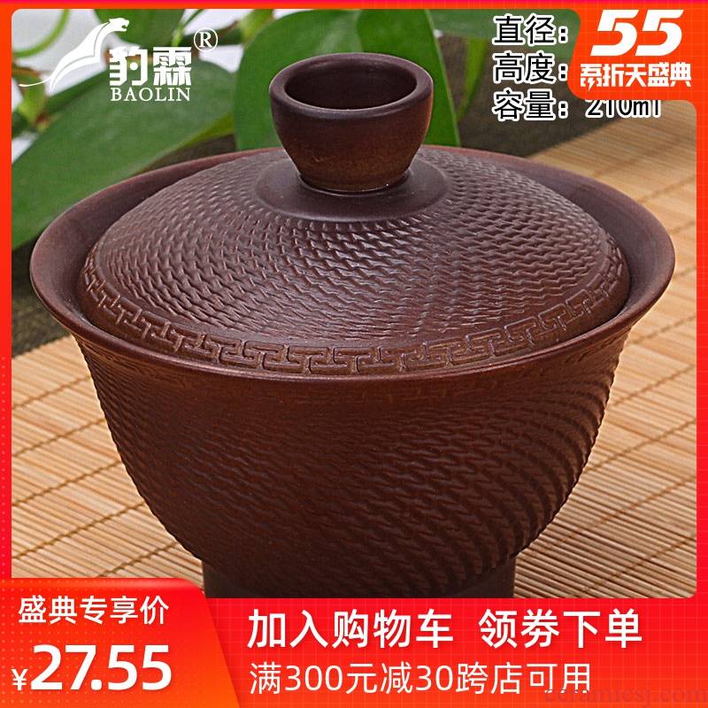 Firewood jump cut tureen to use large single three cups to jingdezhen ceramic tea set tea kungfu celadon