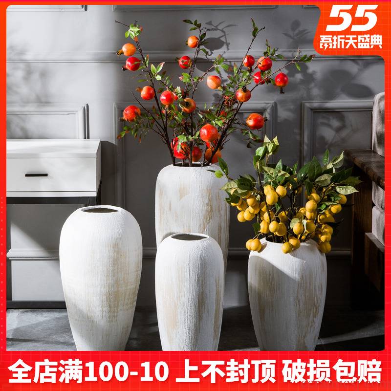 Ceramic vase landing place flower arrangement sitting room simulation flower implement I and contracted household adornment large northern Europe