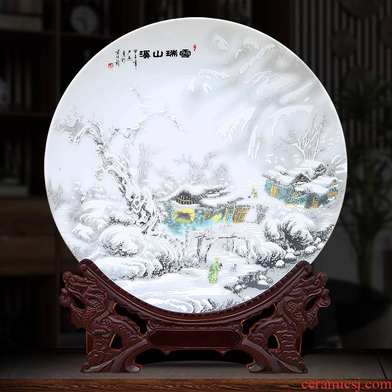 To ceramics khe sanh snow decorative plate